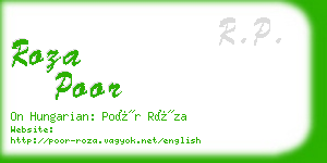 roza poor business card